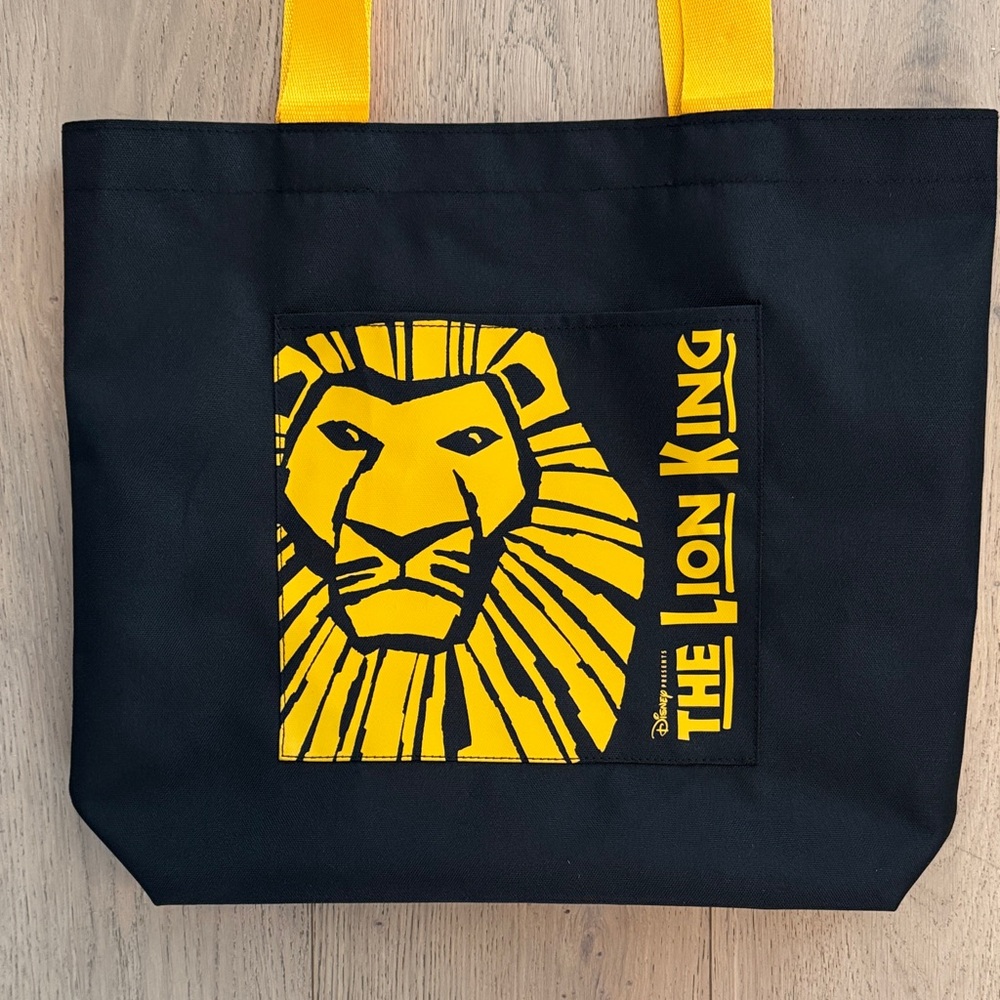 The Lion King Black and Yellow Tote Bag NWT - Picture 2 of 5